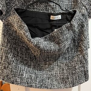 Abercrombie & Fitch Monochrome Tweed Top